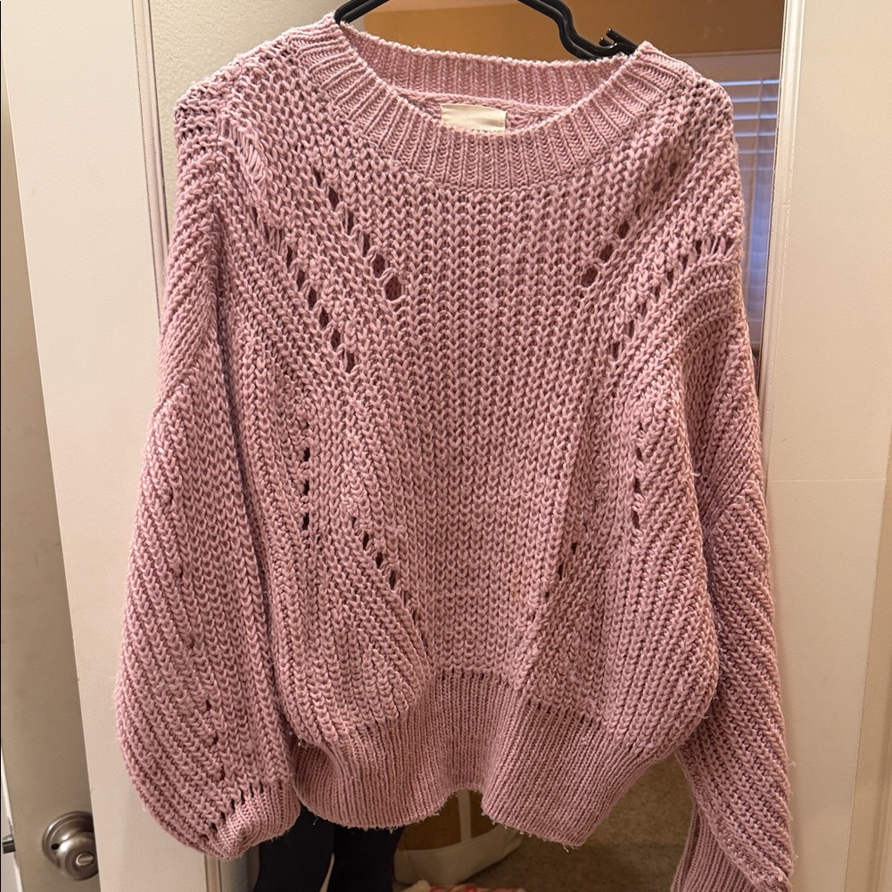 Cotton Candy Lavender Knit Sweater